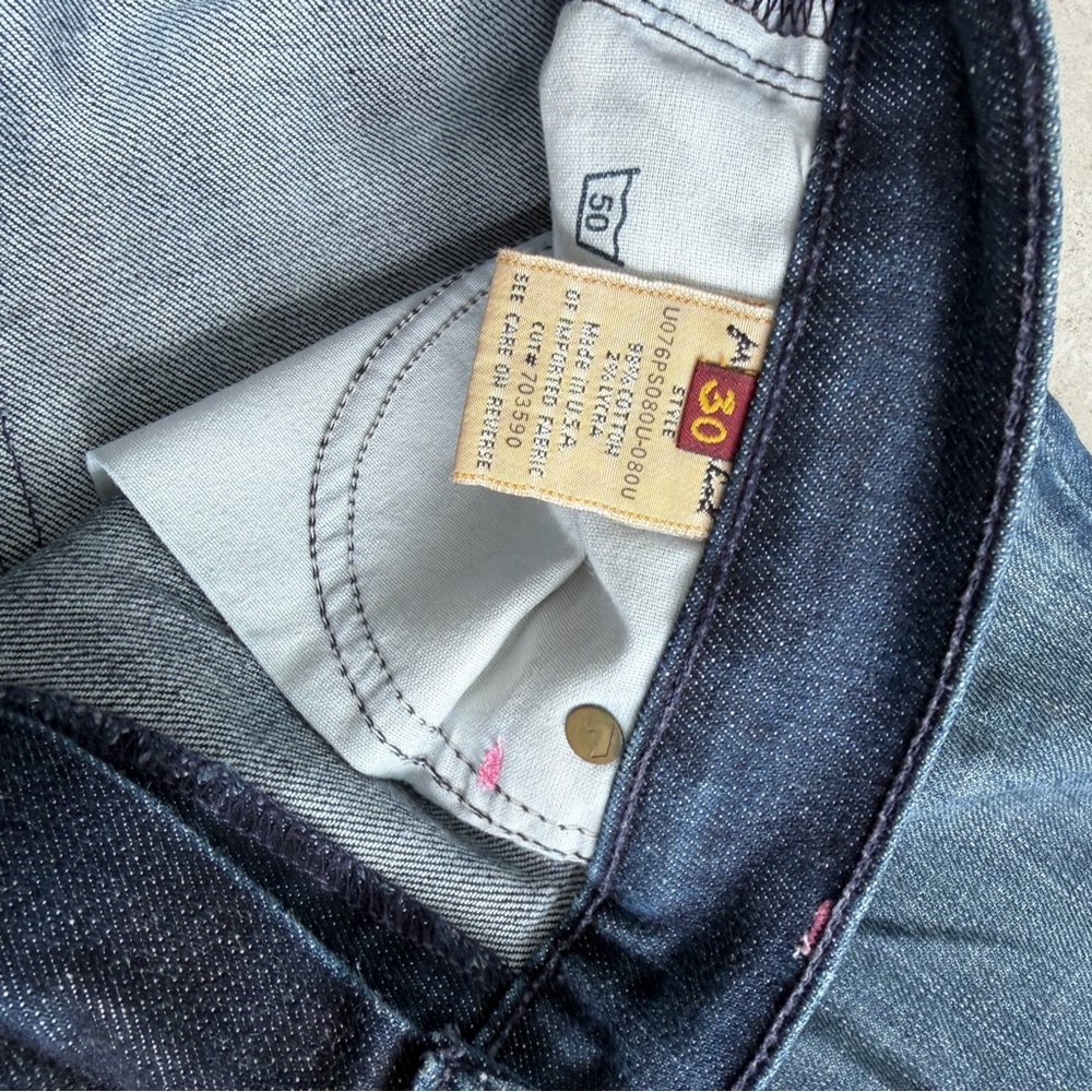 7 For All Mankind Dark Blue Flare Jeans - Picture 6 of 6